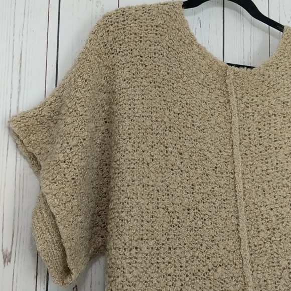 Cheap Monday Zyracuse Wool Mohair Sweater Swedish Oversize Tan Boucle Teddy Bear - Picture 9 of 16
